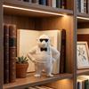 Солнцезащитные очки Горилла Коллекционная фигурка 3D-печать Забавная Крутая Статуэтка Обезьяны Новинка Животное Настольное украшение для Дома Офиса