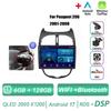Android 17 pour PEUGEOT 206 206CC 206SW 2001 - 2016 Radio de voiture multimédia automobile sans fil Carplay Accessoires Écran de voiture