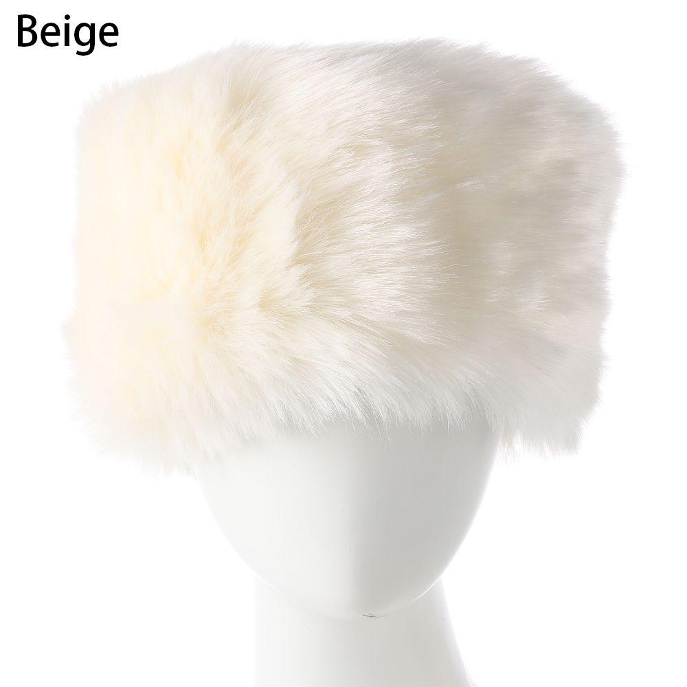 Outdoor Girl Earmuff Fluffy Russian Caps Faux Fur Headband Fur Faux Women Winter Hats