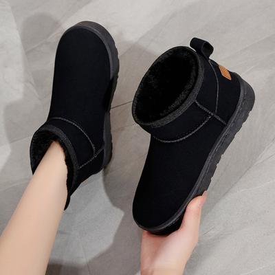 Зимние ботинки женские 2025 новые утолщенные хлопковые ботинки женские хлопковые ботинки с начесом средние наружные ботинки женские с одной педалью