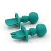 Children's Short Handle Baby Complementary Feeding Training Soft Not Hurt Teeth Baby Fork Spoon