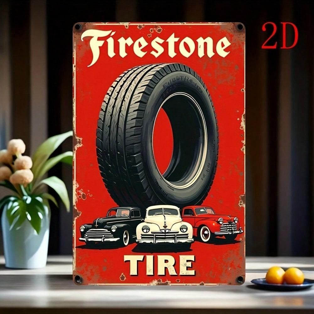 Винтажная жестяная вывеска Firestone Retro Гаражное Настенное Искусство Декор Домашнего Бара