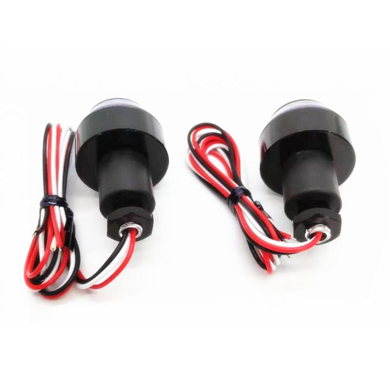 1 пара, универсальный 12 В, конец руля мотоцикла, светодиодный указатель поворота, янтарный мото-ручка, боковой габаритный фонарь, аксессуары для мотоциклов