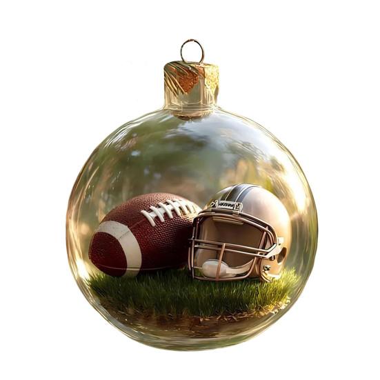 Yousheng Funny 3D Sports Ball Christmas Tree Ornaments Micro Scene Sports Holiday Ornament Clear Ball Hanging Decoration Keepsake Gift for Athletes