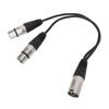 XLR-сплиттерный кабель 3-контактный XLR-папа на двойной XLR-мама патч сбалансированный микрофонный шнур-адаптер 0,3 м / 1