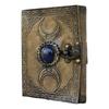 Handmade Stylish Leather Journal Tripal Moon Vintage Decle Paper journal/Office Diary/ for Him/School Diary/Father Day