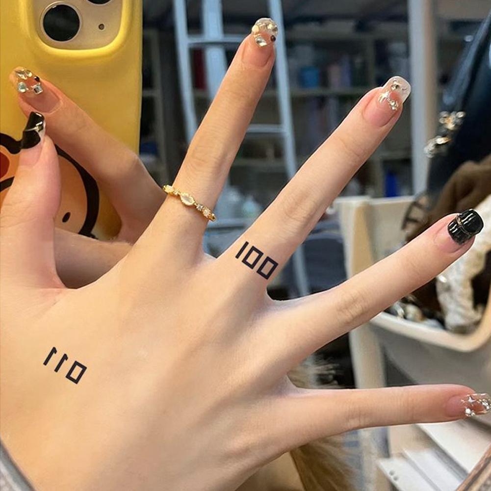 Временная Татуировка 011 Сверхъестественные Руны Темный Стиль Маленькие Рисунки Безопасные Экологически Чистые Чернила Легко Наносится Запястье Руки Тематика ТВ Сериалов