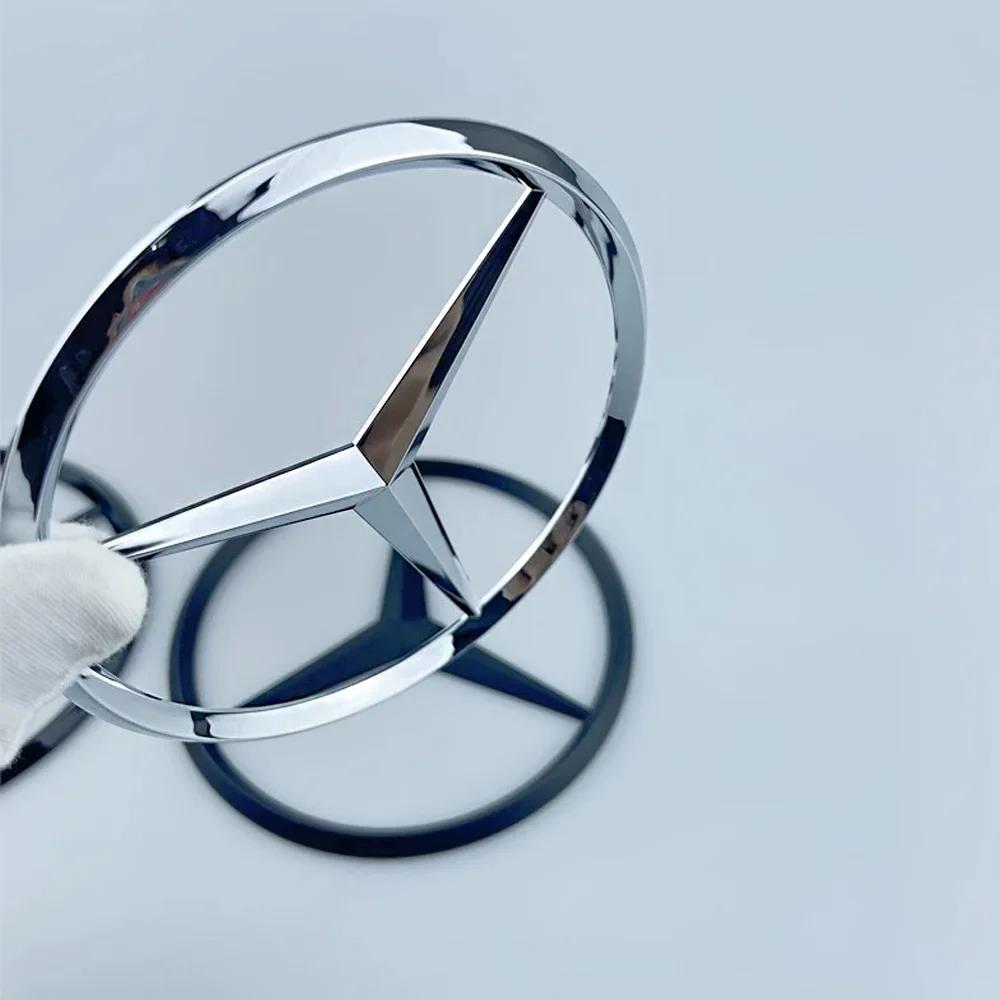 90мм АБС хром черный Логотип Мерседес эмблема значок звезда задний для Mercedes Benz W203 W206 W212 X253 W167 W166 W247 C