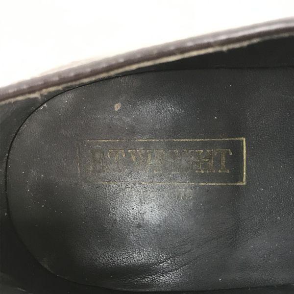 E.T.Wright 80-е Винтаж Кожа Подкладка из Фетра Однотонный Носок 8D/B 25.5-26.0 Бордовый(ИСПОЛЬЗОВАЛ)