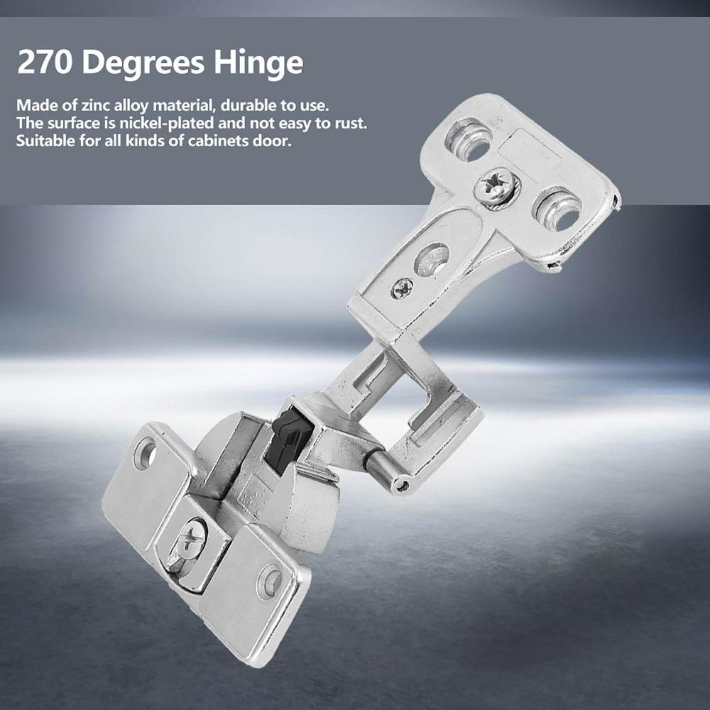 Цинковый сплав 270 градусов Петля для шкафа с покрытием подвижная Полностью открывающаяся Петля большого угла Полный накладной 3/4 35мм Чашка петли