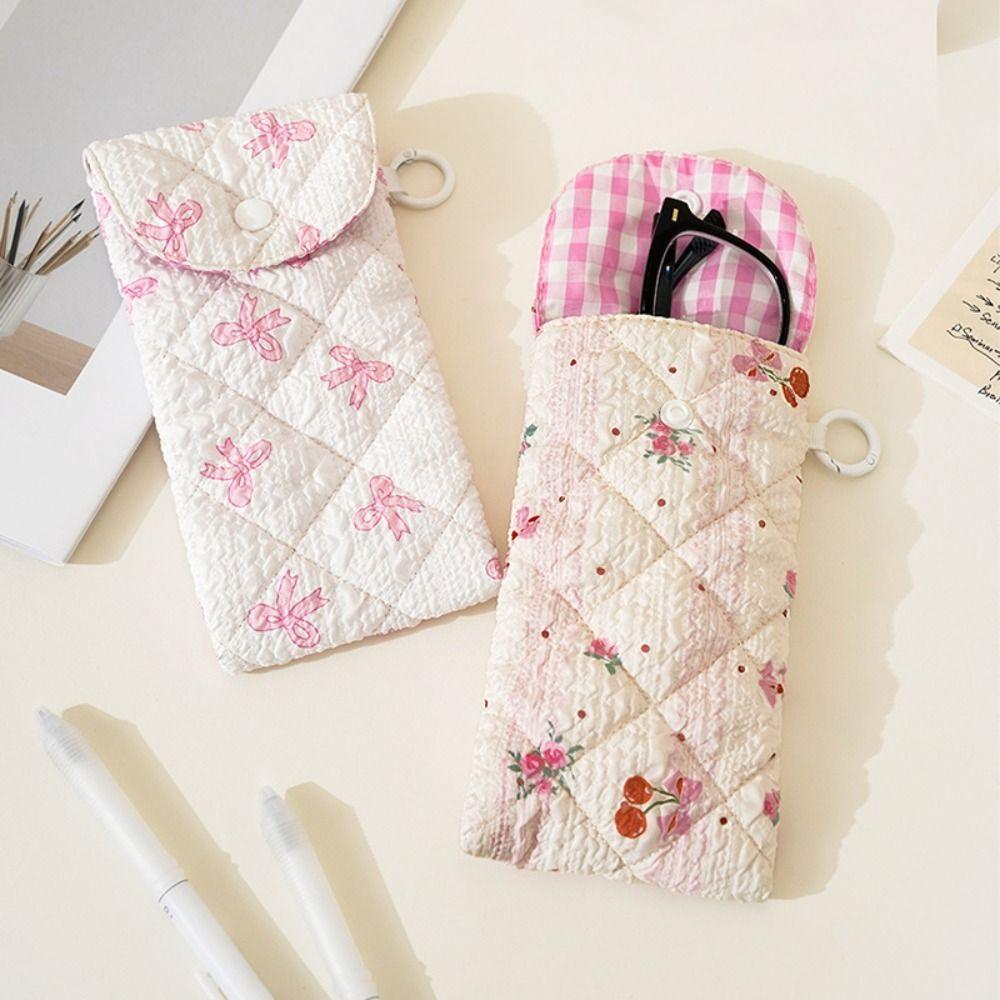 Portable Glasses Storage Bag Flower Sunglasses Pouch Cloth Printed Glasses Bag Male