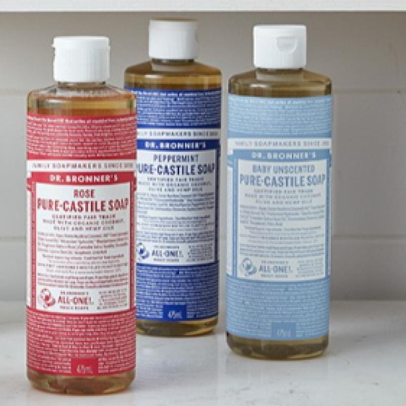 Доктор. Bronner S Мятное чистое кастильское мыло 475 мл