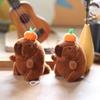 Stuffed Capybara Plush Toy With Wiggling Tail For Kids Gift And Bag Decor