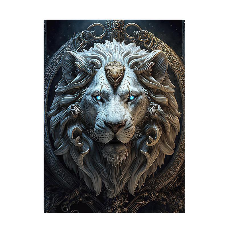 Фэнтезийные постеры и принты со львом, современные статуи животных, холст, живопись, настенные художественные фотографии для гостиной, украшения дома