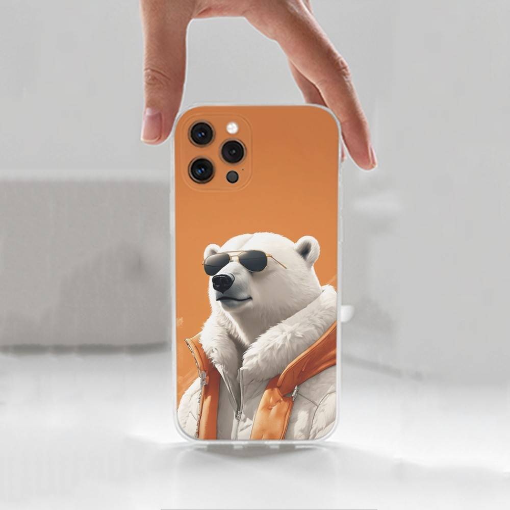 Clothing Art Bear Case For iPhone Max,14,16,X,13,XR,SE,12,15,Pro,17,Plus,11,XS,Mini Transparent Soft Cover