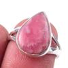 Natural Rhodochrosite Gemstone Handmade 925 Solid Sterling Silver Ring S.6 R7Z07