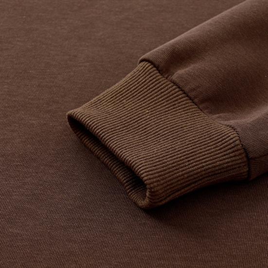 Осень-зима унисекс толстовка с круглым вырезом однотонная эластичная с длинными рукавами свободная