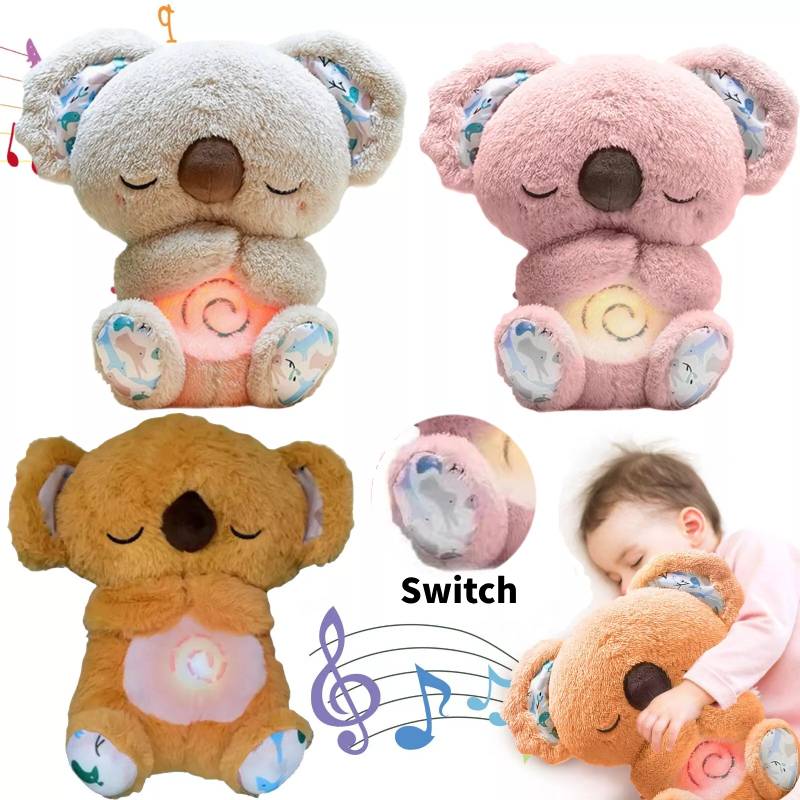 Plush Anxiety Relief Toys Cute Koala Breathing Musical Soothing Doll Toy Sleep