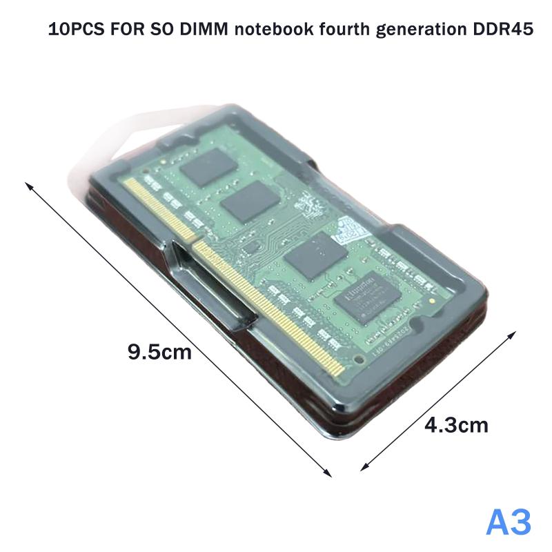 10 шт. Антистатический пластиковый контейнер для хранения SO DIMM DDR3 DDR4 DDR5 Оперативной памяти ноутбука, Чипа ЦП, Защитный кейс для упаковки модуля памяти