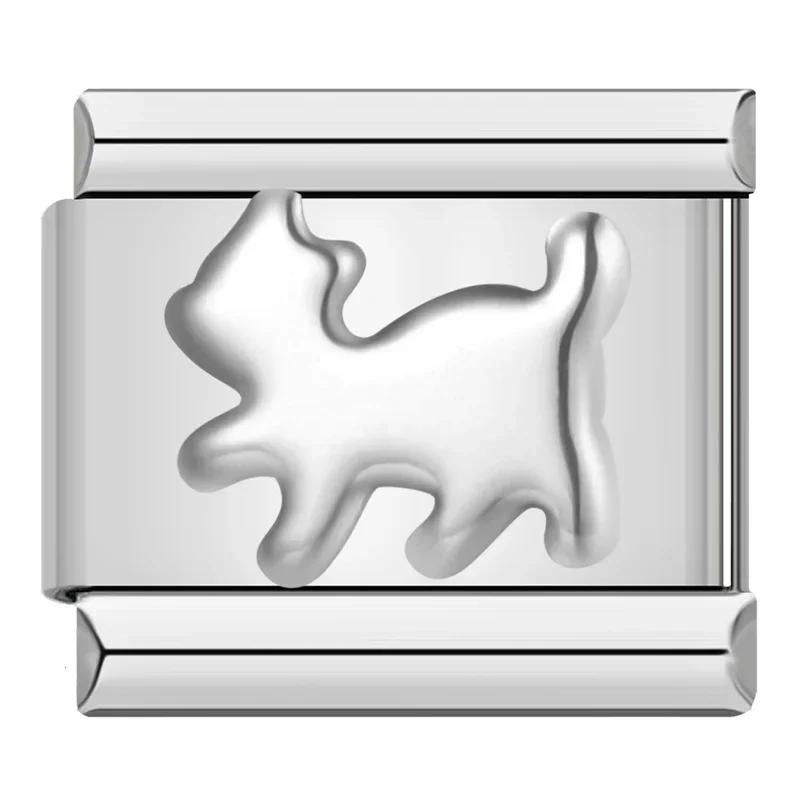 Hapiship 2024 Новая мода 26 английских букв итальянские подвески подходят для браслета из нержавеющей стали 9 мм изготовление женских ювелирных изделий DJ110