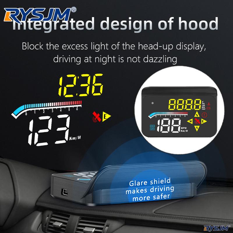 OBD2 GPS Dual System M17 HUD Head Up Display Windshield Speed Projector Security Alarm Water Temp Overspeed RPM MPH KM/H TRIP