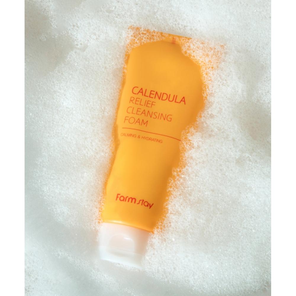 Farmstay Очищающая пенка Calendula Relief 180 мл