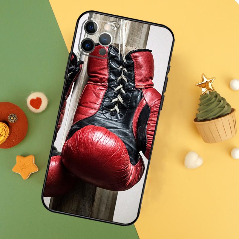 Boxing Gloves Phone Case For iPhone 17 17Air 16 16E 15 14 13 12 11 Pro Max 12 13 Mini Shockproof Cover