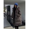 Thickened Winter Down Jacket Women Medium Length Loose Casual Coat Knee Warm Jacket