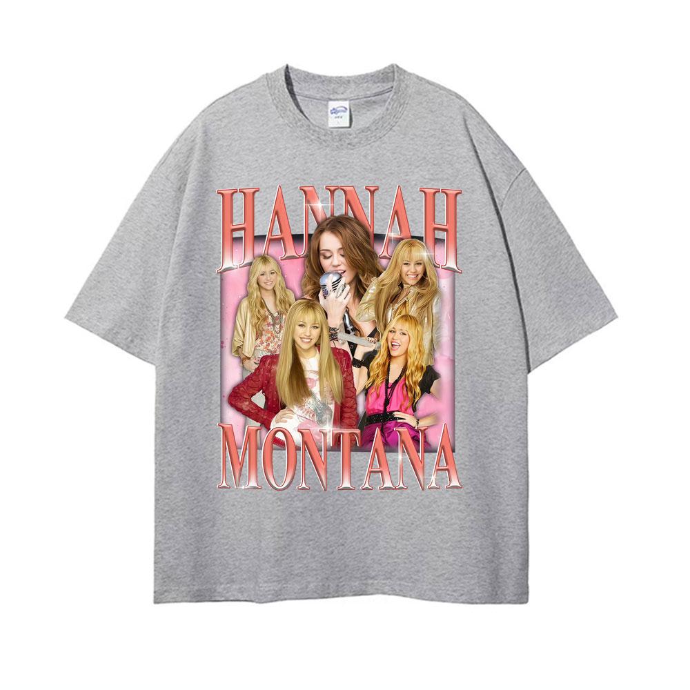 Hannah Montana Vintage 90s Graphic Tshirt Unisex Womens Clothing Aesthetic High Street T Shirts pure Cotton Short Sleeve Tshirts