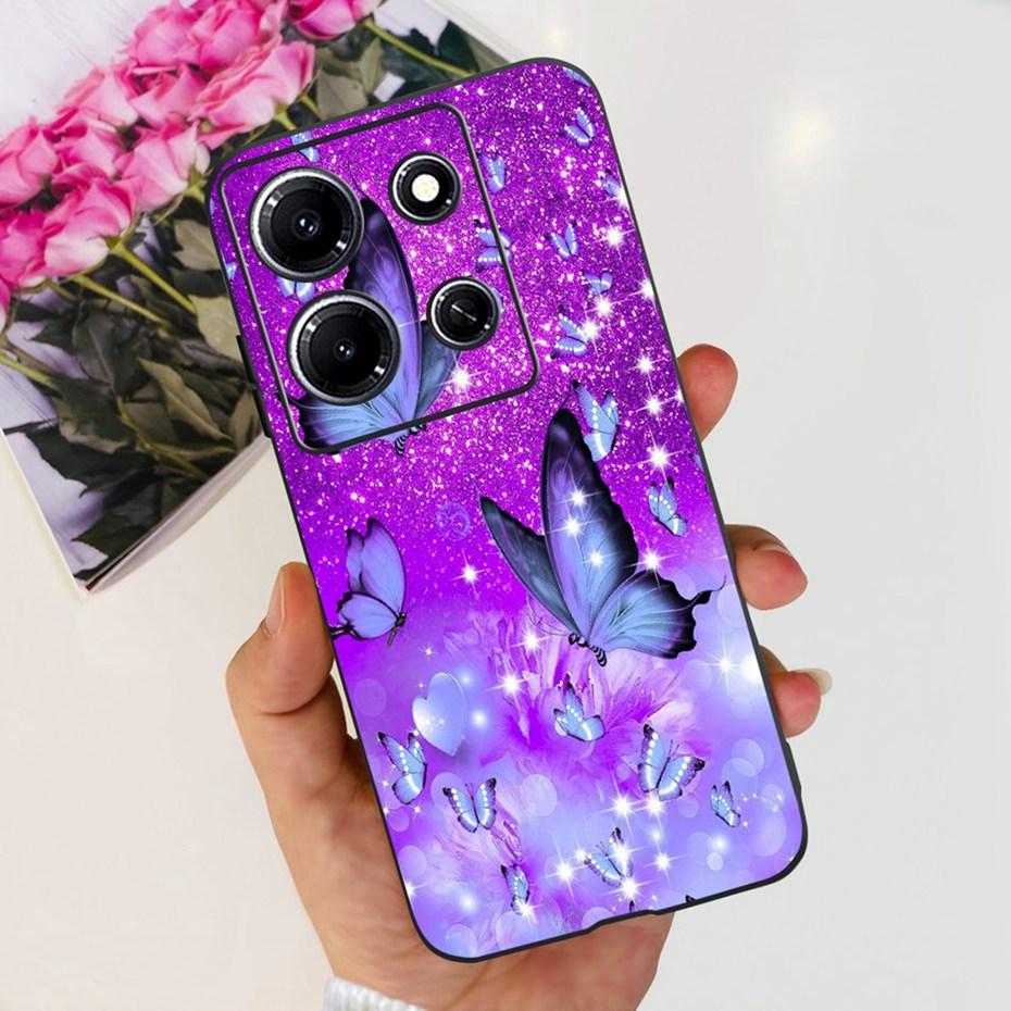 Модный Чехол-бабочка для телефона Infinix Note 30i Note30 Pro 2023 Мягкий Силиконовый ТПУ Задняя Крышка Для Infinix Note 30 Pro Note30i