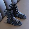 Toddler Infant Kids Baby Girls Summer Roman Princess Shoes Open Toe Zip Sandals