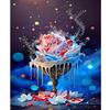 Frame Paint By Numbers Kits Ice Cream Acrylic Paint On Canvas Painting Flower Handwork Diy Crafts Wall Art Picture For Home Decors 40x50