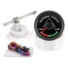 52MM Rudder Angle Indicator with 8 colors backlight Waterproof Rudder Position Gauge with Sensor 0-190ohm for Boat Yacht Marine