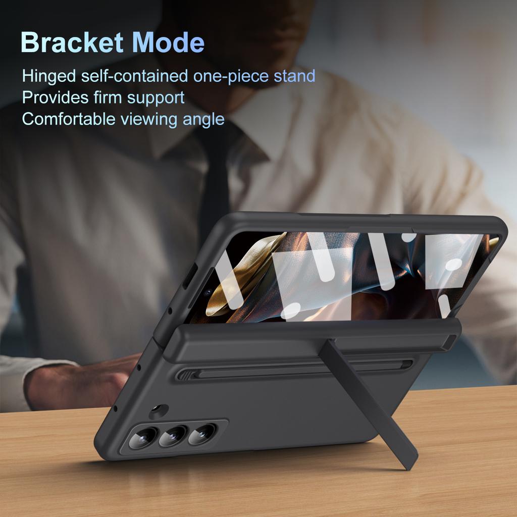 Чехол-подставка для телефона Samsung Galaxy Z Fold Special/Z Fold 6 Slim/W25 Задняя крышка из ПК со стилусом и защитной пленкой из закаленного стекла