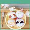 Dog Sandwich Plush Keychain Cartoon Animal Doll Backpack Pendant Gift Festival