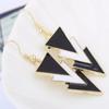 Женские ювелирные аксессуары Элегантные геометрические треугольные серьги-подвески