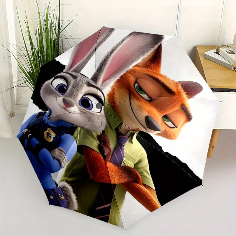 Policeman Judy and Nick Zootopia Automatic Opening and Closing Folding - A Good Choice for Gifts, Fashionable and Convenient Umbrella With C
