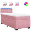 Pink Box Spring Bed with Mattress 100 x 200 cm Velvet