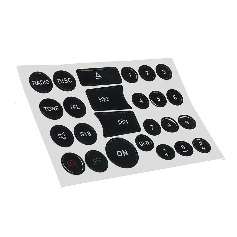Наклейка для ремонта кнопки радиоприемника нового стиля для автомобилей Mercedes-Benz C, E, GLK, W класса 2007-2014 гг. Украшение салона автомобиля