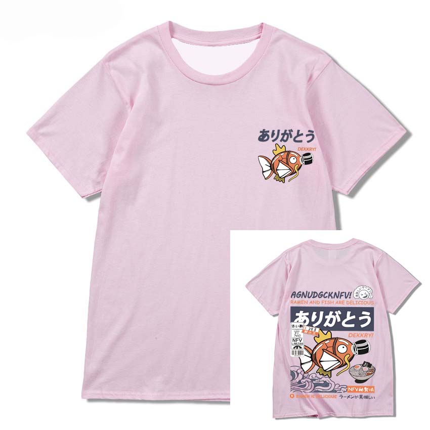 Japanese Style Ramen And Fish Are Delicious Fun D Print Mens Tshirt Hip Hop Casual Comfortable Tees Unisex Kids O Neck Tops