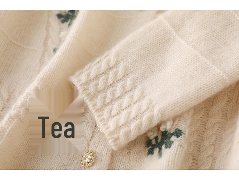 Кардиган из вышитой шерсти в корейском стиле, с высоким дизайном, с круглым вырезом, с длинным рукавом, трикотажное изделие для весны и осени