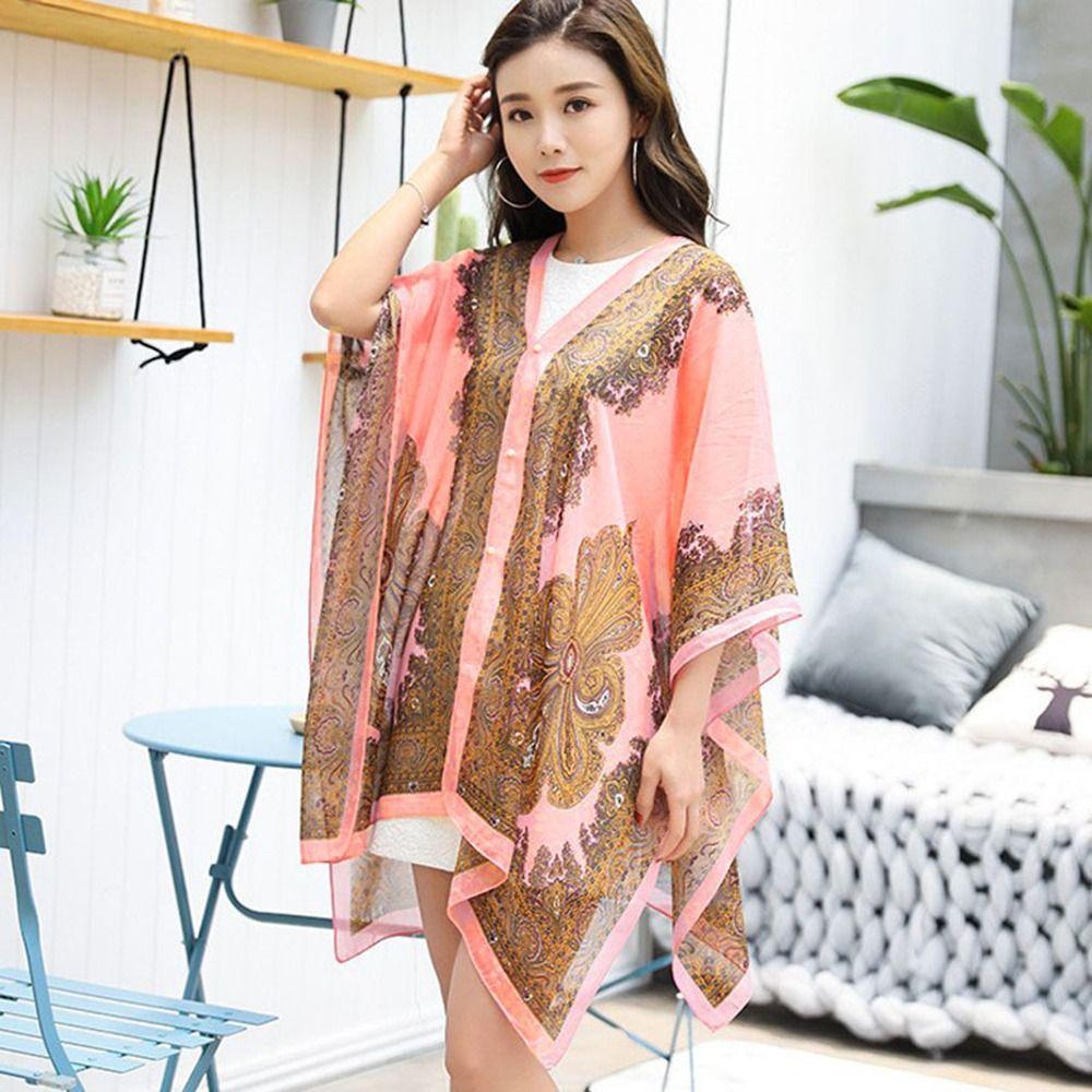 One Size Shawl Scarf Chiffon Poncho Fashion Beach Cover Up Women