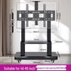 Mobile Floor TV Stand for 45-85 Inch TVs with Double Trays