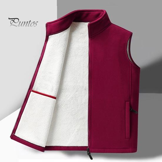 Флисовый жилет, пальто, воротник-стойка, безрукавка, с бархатным внутренним слоем, застежка-молния, карманы, утеплитель, жилет, куртка