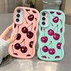 Мягкий чехол для телефона Samsung Galaxy A52 A21s A13 A16 A11 A15 A14 A12 A03 A06 A23 A05 A33 A22 A04 A53 Фрукты Вишня