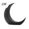 Black And White Vase 3D Printed Moon Flower Vase, Modern Crescent Decorative Dried Holder Container for Living Room Table Centerpiece Decor