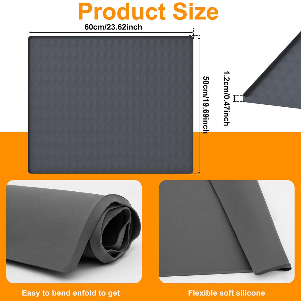 Washer and Dryer Top Protector Cover 23.6×19.7×0.5 Inch Foldable Washing Machine Dust-Proof Protector Mat for Laundry Room