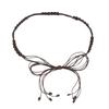 Bohemian Rope Waist Band With Wooden Beads Handmade Tie For Retro Casual Outfits