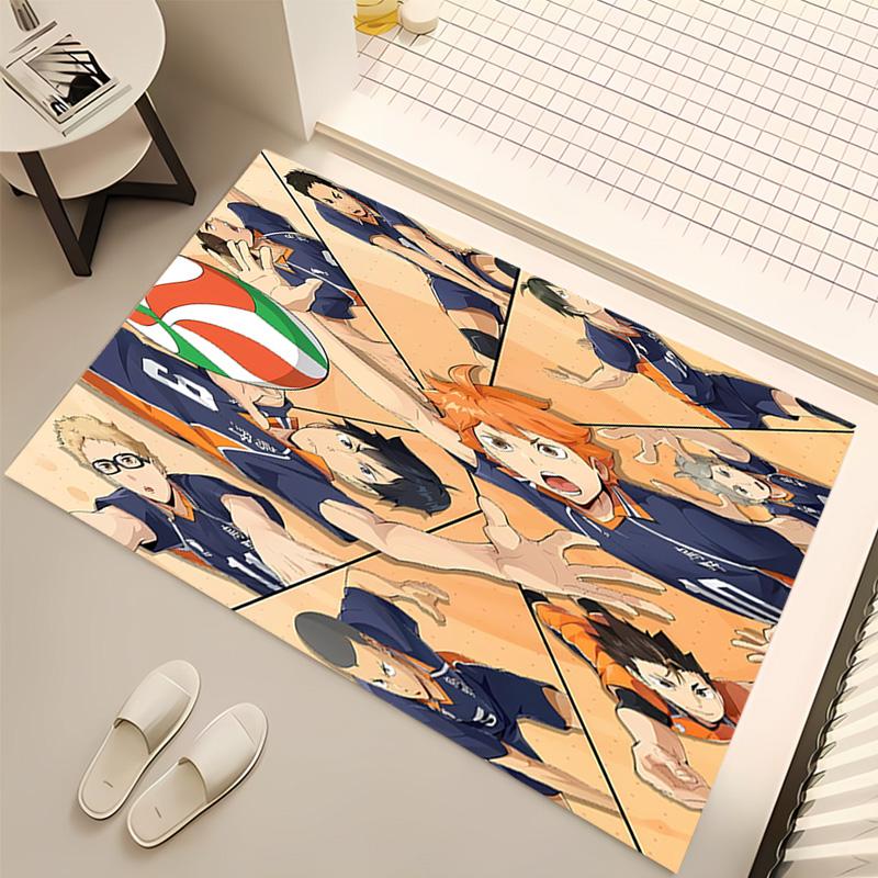 1pc Haikyu Print Area Rug - Soft, Washable Non-Slip Indoor Mat, Living Room, Home Office Decorative Rug,Office Decorative