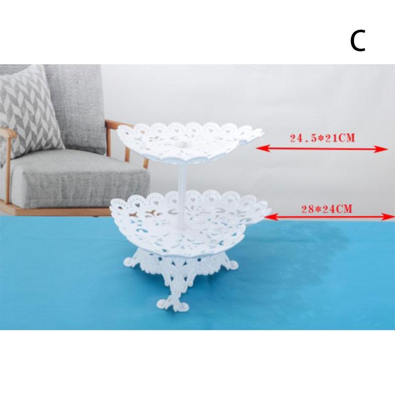 1/2Pcs Cake Stand Dishes Cupcake Snacks Plates Three-Layer Creative Fruit Basket